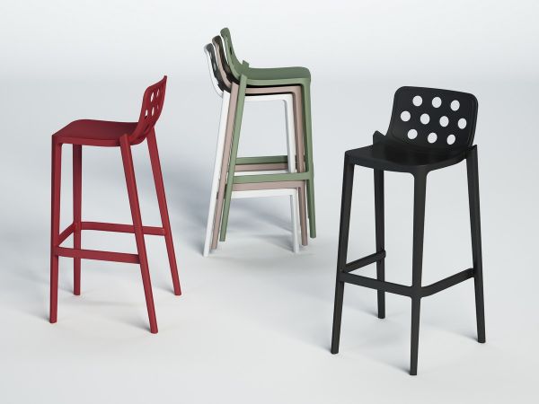 Isidoro Bar Stool and Isidora Side & Arm Chair Outdoor & Indoor